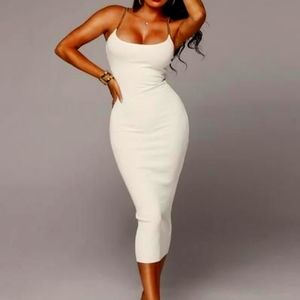 Jluxlabel White Ribbed Dress